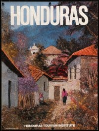 7r114 HONDURAS 18x24 Honduran travel poster 1984 great artwork by Carlos Garay!