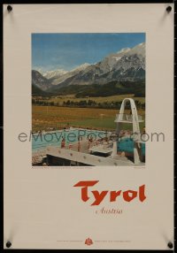 7r108 TYROL AUSTRIA Wattens style 14x20 Austrian travel poster 1950s great image!
