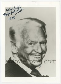 7s893 DOUGLAS FAIRBANKS JR signed 5x7 REPRO still 1998 smiling portrait later in his career!