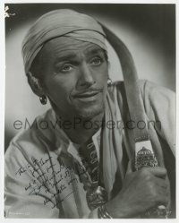 7s409 DOUGLAS FAIRBANKS JR signed 7.5x9.5 still 1946 portrait in costume from Sinbad the Sailor!