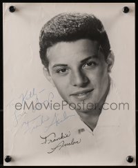 7s133 FRANKIE AVALON signed 8x10 publicity still 1980s includes a 1961 A Whole Lotta Frankie record!