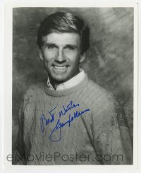 7s907 GARY COLLINS signed 8x10 publicity still 1980s head & shoulders smiling portrait in sweater!