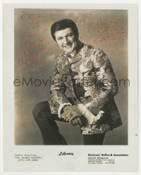 7s656 LIBERACE signed 8x10 publicity still 1977 great smiling portrait of the famous pianist!