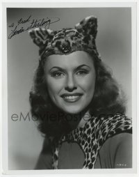 7s951 LINDA STIRLING signed 8x10.25 REPRO 1980s head & shoulders close up as The Tiger Woman!