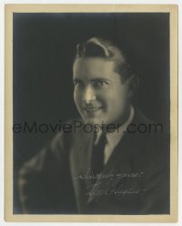 7s532 LLOYD HUGHES signed deluxe 8x10 still 1920s great head & shoulders portrait by Woodbury!