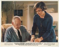 7s337 MELVYN DOUGLAS signed color 8x10 still #6 1970 w/Estelle Parsons, I Never Sang For My Father!