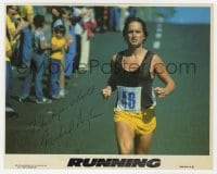 7s338 MICHAEL DOUGLAS signed 8x10 mini LC 1979 great close up in marathon from Running!