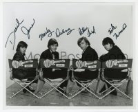 7s561 MONKEES signed TV 8x10 still 1960s by Davy Jones, Micky Dolenz, Peter Tork AND Mike Nesmith!