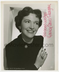 7s564 NANCY DAVIS signed 8x10 still 1940s smiling MGM studio portrait as Nancy Davis Reagan!