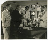 7s580 RAYMOND MASSEY signed 7.75x9 still 1937 with Mary Astor, Mitchell & others in The Hurricane!