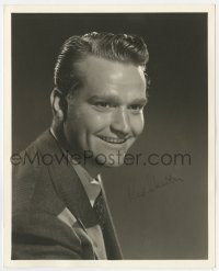 7s582 RED SKELTON signed deluxe 8x10 still 1940s youthful smiling c/u of the legendary comedian!