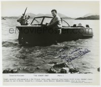 7s603 ROBERT STACK signed 8.25x9.5 still 1967 great image with boat in The Corrupt Ones!
