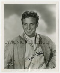 7s602 ROBERT STACK signed 8.25x10 still 1958 great smiling portrait from The Tarnished Angels!