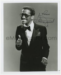7s983 SAMMY DAVIS JR signed 8x10 REPRO still 1980s great portrait in tuxedo giving a thumbs up!