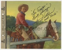 7s673 REX ALLEN signed Dixie ice cream premium 1953 great cowboy portrait riding his horse Koko!