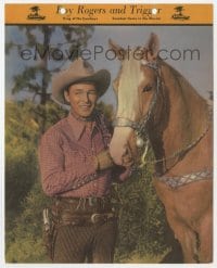 7s674 ROY ROGERS signed Dixie ice cream premium 1949 wonderful posed portrait with Trigger!