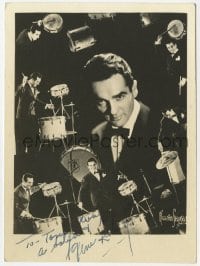 7s767 GENE KRUPA signed 5x7 fan photo 1940s cool montage of the famous drummer performing!