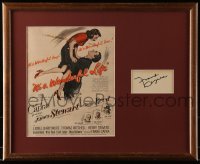 7s080 FRANK CAPRA signed 3x5 index card in 18x22 framed display 1950s with original 1946 trade ad!