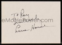 7s167 LENA HORNE signed 3x4 index card 1980s includes a 1958 I Feel So Smoochie record!
