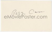 7s819 PEGGY CASS signed 3x5 index card 1970s it can be framed & displayed with a repro still!