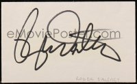7s171 ROGER DALTREY signed 3x5 index card 1980s includes a 1985 Under a Raging Moon record!