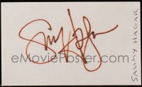 7s172 SAMMY HAGAR signed 3x5 index card 1980s includes a 1981 Standing Hampton record!
