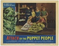 7s288 ATTACK OF THE PUPPET PEOPLE signed LC #6 1958 by Bert I. Gordon, tiny people by huge phone!