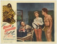 7s296 KILLER LEOPARD signed LC 1954 by Beverly Garland, who's w/Sheffield as Bomba the Jungle Boy!