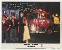 7s299 NIGHT OF THE CREEPS signed LC #6 1986 by Jason Lively, who wrote Get out of the house... now!