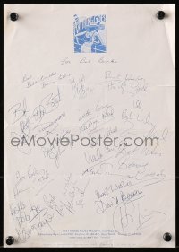 7s176 ANYTHING GOES signed 8x12 letterhead 1980s by FIFTEEN cast members, includes soundtrack record!