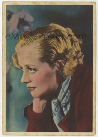7s747 EVELYN LAYE signed English 4x6 postcard 1930s color profile portrait of the English actress!