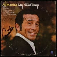7s185 AL MARTINO signed 33 1/3 RPM record 1978 on his My Heart Sings album!