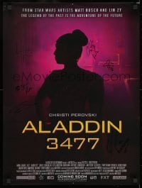 7s063 ALADDIN 3477 signed Perovski style advance 18x24 special poster 2017 by SIX cast members!