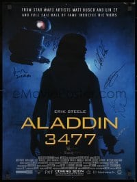 7s064 ALADDIN 3477 signed Steele style advance 18x24 special poster 2017 by SEVEN cast members!