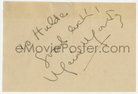 7s253 MARIA MONTEZ signed 3x4 cut album page 1940s includes a 1944 lobby card from Cobra Woman!