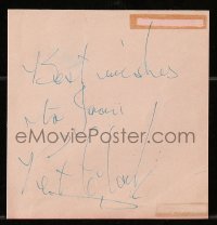 7s147 PETULA CLARK signed 5x5 cut album page 1980s includes a 1967 These Are My Songs record!