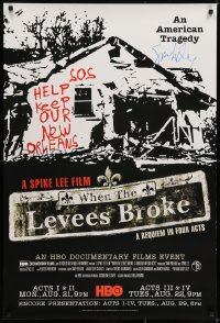 7s010 WHEN THE LEVEES BROKE signed TV poster 2006 by Spike Lee, Hurricane Katrina, American Tragedy!