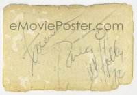 7s756 RINGO STARR signed 2x4 photo 1972 he wrote Forever Ringo on the back of Beatles portrait!