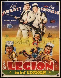 7t339 ABBOTT & COSTELLO IN THE FOREIGN LEGION Belgian 1950 Bud & Lou w/harem girl Patricia Medina!