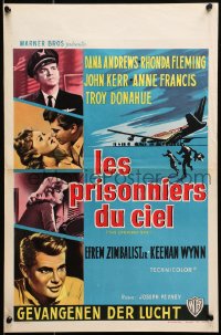 7t357 CROWDED SKY Belgian 1960 Dana Andrews, Rhonda Fleming, airplane disaster thriller!