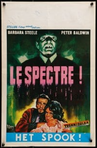 7t373 GHOST Belgian 1965 horror sharp as a razor's edge, cool art of creepy spectre by R. Coppel!
