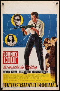 7t389 JOHNNY COOL Belgian 1963 Henry Silva, sexy Bewitched star Elizabeth Montgomery in film noir!