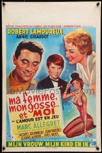 7t398 LOVE IS AT STAKE Belgian 1957 'Amour est en Jeu, Allegret, Robert Lamoureux & Annie Girardot!