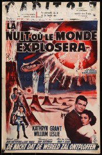 7t411 NIGHT THE WORLD EXPLODED Belgian 1957 a super-quake tilts the Earth, nature goes mad!