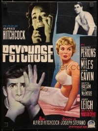 7t416 PSYCHO Belgian 1960 sexy half-dressed Janet Leigh, Anthony Perkins, Alfred Hitchcock!