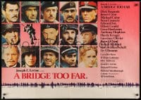 7t049 BRIDGE TOO FAR British quad 1977 Michael Caine, Sean Connery, Bogarde, Caan, Attenborough!