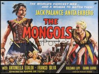 7t065 MONGOLS British quad 1961 different artwork of Jack Palance, Anita Ekberg, Antonella Lualdi!