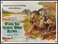 7t080 WHEN THE NORTH WIND BLOWS British quad 1974 Henry Brandon & Herbert Nelson in the wild!