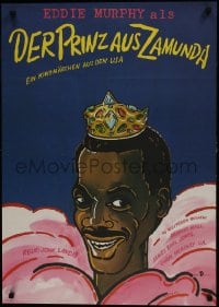 7t576 COMING TO AMERICA East German 23x32 1990 artwork of African Prince Eddie Murphy by Wongel!