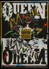 7t609 QUEEN LIVE IN BUDAPEST East German 23x32 1988 'Magic', great rock & roll artwork by Krause!